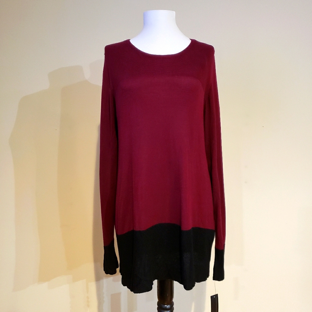 AGB Women's Sweater Tunic Long Sleeve Size Large